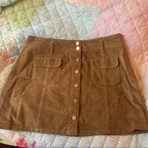 Corduroy Skirt | Nordstrom | Brown & Gold